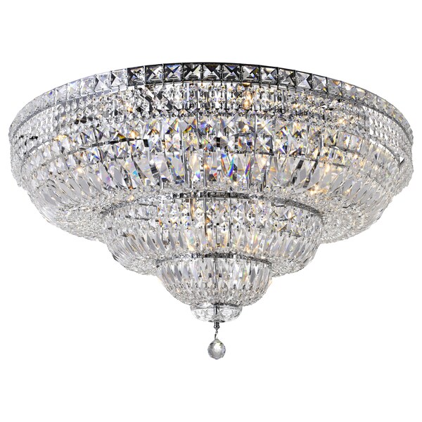 Cwi Lighting 2One Light Bowl Flush Mount With Chrome Finish 8003C36C